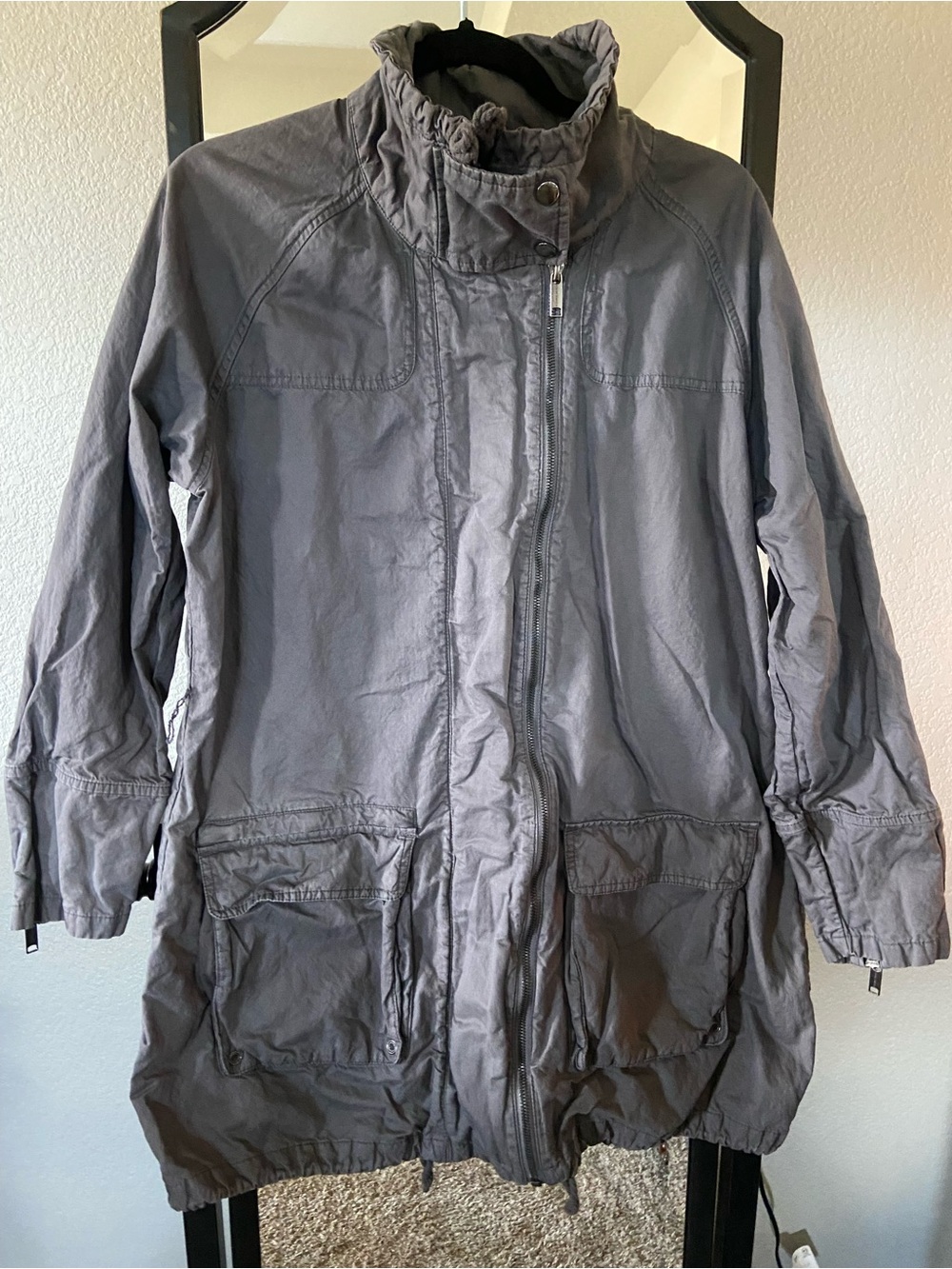 Eddie Bauer Gray Utility Anorak Jacket